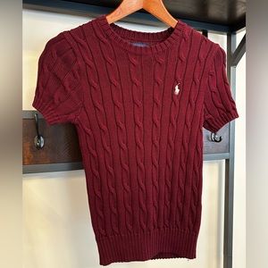 Polo Ralph Lauren short sleeve cable knit sweater